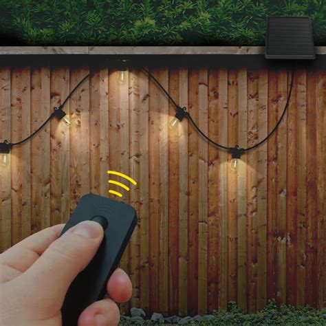 15 LED Bulbs Solar String Lights with Remote Control .